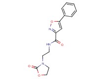N-[2-(2-oxo-1,3-oxazolidin-3-yl)ethyl]-5-phenyl-3-isoxazolecarboxamide