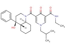 N-ethyl-5-{[(4S*,4aS*,8aS*)-4-hydroxy-4-phenyloctahydro-1(2H)-quinolinyl]carbonyl}-1-isobutyl-4-oxo-1,4-dihydro-3-pyridinecarboxamide