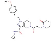 N-cyclopropyl-1-[2-(4-methoxyphenyl)ethyl]-5-[3-(2-oxo-1-piperidinyl)propanoyl]-4,5,6,7-tetrahydro-1H-pyrazolo[4,3-c]pyridine-3-carboxamide