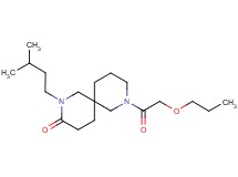 2-(3-methylbutyl)-8-(propoxyacetyl)-2,8-diazaspiro[5.5]undecan-3-one