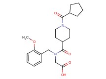 N-{[1-(cyclopentylcarbonyl)-4-piperidinyl]carbonyl}-N-(2-methoxybenzyl)glycine
