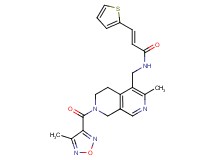 (2E)-N-({3-methyl-7-[(4-methyl-1,2,5-oxadiazol-3-yl)carbonyl]-5,6,7,8-tetrahydro-2,7-naphthyridin-4-yl}methyl)-3-(2-thienyl)acrylamide