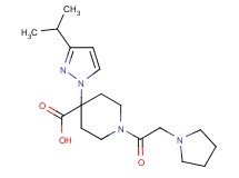 4-(3-isopropyl-1H-pyrazol-1-yl)-1-(pyrrolidin-1-ylacetyl)piperidine-4-carboxylic acid