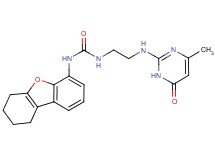 N-{2-[(4-methyl-6-oxo-1,6-dihydropyrimidin-2-yl)amino]ethyl}-N'-(6,7,8,9-tetrahydrodibenzo[b,d]furan-4-yl)urea