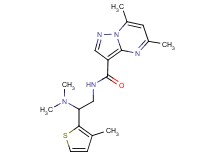 N-[2-(dimethylamino)-2-(3-methyl-2-thienyl)ethyl]-5,7-dimethylpyrazolo[1,5-a]pyrimidine-3-carboxamide