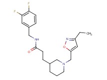 N-(3,4-difluorobenzyl)-3-{1-[(3-ethylisoxazol-5-yl)methyl]piperidin-3-yl}propanamide