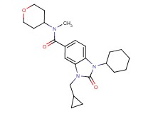 1-cyclohexyl-3-(cyclopropylmethyl)-N-methyl-2-oxo-N-(tetrahydro-2H-pyran-4-yl)-2,3-dihydro-1H-benzimidazole-5-carboxamide