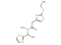 2-[2-(ethylthio)-1,3-thiazol-4-yl]-N-methyl-N-[1-(1,3-thiazol-2-yl)ethyl]acetamide