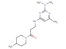 N~2~,N~2~,6-trimethyl-N~4~-[3-(4-methylpiperidin-1-yl)-3-oxopropyl]pyrimidine-2,4-diamine