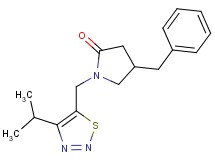 4-benzyl-1-[(4-isopropyl-1,2,3-thiadiazol-5-yl)methyl]pyrrolidin-2-one
