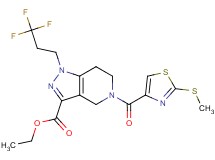 ethyl 5-{[2-(methylthio)-1,3-thiazol-4-yl]carbonyl}-1-(3,3,3-trifluoropropyl)-4,5,6,7-tetrahydro-1H-pyrazolo[4,3-c]pyridine-3-carboxylate