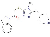 1-({[4-methyl-5-(4-piperidinylmethyl)-4H-1,2,4-triazol-3-yl]thio}acetyl)indoline hydrochloride