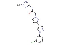 2-[1'-(3-chlorophenyl)-1H,1'H-3,4'-bipyrazol-1-yl]-N-(2-methyl-2H-1,2,3-triazol-4-yl)acetamide