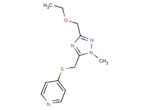 4-({[3-(ethoxymethyl)-1-methyl-1H-1,2,4-triazol-5-yl]methyl}thio)pyridine
