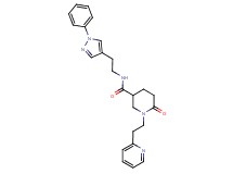 6-oxo-N-[2-(1-phenyl-1H-pyrazol-4-yl)ethyl]-1-[2-(2-pyridinyl)ethyl]-3-piperidinecarboxamide