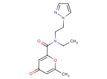 N-ethyl-6-methyl-4-oxo-N-[2-(1H-pyrazol-1-yl)ethyl]-4H-pyran-2-carboxamide
