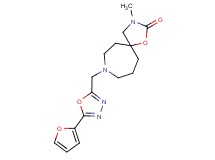 8-{[5-(2-furyl)-1,3,4-oxadiazol-2-yl]methyl}-3-methyl-1-oxa-3,8-diazaspiro[4.6]undecan-2-one