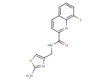 N-[(2-amino-1,3-thiazol-4-yl)methyl]-8-fluoroquinoline-2-carboxamide
