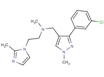 N-{[3-(3-chlorophenyl)-1-methyl-1H-pyrazol-4-yl]methyl}-N-methyl-2-(2-methyl-1H-imidazol-1-yl)ethanamine