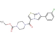 ethyl 4-{[6-(3-chlorophenyl)imidazo[2,1-b][1,3]thiazol-3-yl]carbonyl}-1-piperazinecarboxylate