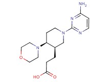 3-[(3R*,4S*)-1-(4-aminopyrimidin-2-yl)-4-morpholin-4-ylpiperidin-3-yl]propanoic acid