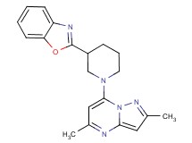 7-[3-(1,3-benzoxazol-2-yl)-1-piperidinyl]-2,5-dimethylpyrazolo[1,5-a]pyrimidine