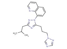8-{3-isobutyl-5-[3-(1H-1,2,4-triazol-1-yl)propyl]-1H-1,2,4-triazol-1-yl}quinoline
