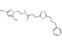 N-[2-(3,5-dimethyl-1H-pyrazol-1-yl)ethyl]-3-[5-(3-phenylpropyl)-1,3,4-oxadiazol-2-yl]propanamide