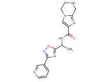 N-{1-[3-(3-pyridinyl)-1,2,4-oxadiazol-5-yl]ethyl}-5,6,7,8-tetrahydroimidazo[1,2-a]pyrazine-2-carboxamide