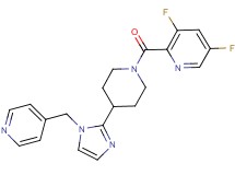 3,5-difluoro-2-({4-[1-(pyridin-4-ylmethyl)-1H-imidazol-2-yl]piperidin-1-yl}carbonyl)pyridine