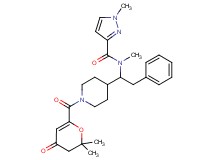 N-(1-{1-[(2,2-dimethyl-4-oxo-3,4-dihydro-2H-pyran-6-yl)carbonyl]-4-piperidinyl}-2-phenylethyl)-N,1-dimethyl-1H-pyrazole-3-carboxamide