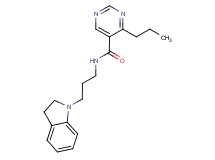 N-[3-(2,3-dihydro-1H-indol-1-yl)propyl]-4-propylpyrimidine-5-carboxamide