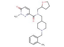 1-methyl-N-{[1-(2-methylbenzyl)-4-piperidinyl]methyl}-6-oxo-N-(tetrahydro-2-furanylmethyl)-1,6-dihydro-3-pyridazinecarboxamide