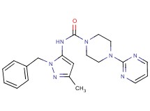 N-(1-benzyl-3-methyl-1H-pyrazol-5-yl)-4-pyrimidin-2-ylpiperazine-1-carboxamide