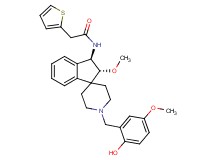 N-[(2R*,3R*)-1'-(2-hydroxy-5-methoxybenzyl)-2-methoxy-2,3-dihydrospiro[indene-1,4'-piperidin]-3-yl]-2-(2-thienyl)acetamide