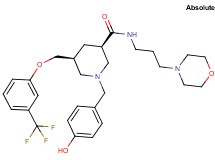 (3R,5S)-1-(4-hydroxybenzyl)-N-[3-(4-morpholinyl)propyl]-5-{[3-(trifluoromethyl)phenoxy]methyl}-3-piperidinecarboxamide