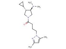 rel-(3R,4S)-4-cyclopropyl-1-[4-(3,5-dimethyl-1H-pyrazol-1-yl)butanoyl]-N,N-dimethyl-3-pyrrolidinamine hydrochloride