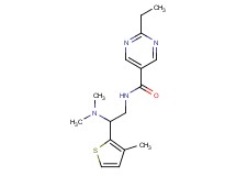 N-[2-(dimethylamino)-2-(3-methyl-2-thienyl)ethyl]-2-ethylpyrimidine-5-carboxamide