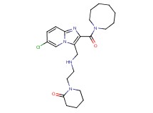 1-[2-({[2-(1-azocanylcarbonyl)-6-chloroimidazo[1,2-a]pyridin-3-yl]methyl}amino)ethyl]-2-piperidinone