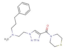 N-methyl-3-phenyl-N-{2-[4-(4-thiomorpholinylcarbonyl)-1H-1,2,3-triazol-1-yl]ethyl}-1-propanamine