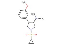 rel-(3R,4S)-1-(cyclopropylsulfonyl)-4-(3-methoxyphenyl)-N,N-dimethyl-3-pyrrolidinamine hydrochloride