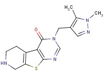 3-[(1,5-dimethyl-1H-pyrazol-4-yl)methyl]-5,6,7,8-tetrahydropyrido[4',3':4,5]thieno[2,3-d]pyrimidin-4(3H)-one