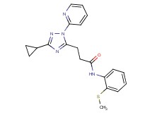 3-(3-cyclopropyl-1-pyridin-2-yl-1H-1,2,4-triazol-5-yl)-N-[2-(methylthio)phenyl]propanamide