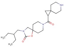 8-(6-azaspiro[2.5]oct-1-ylcarbonyl)-3-(2-ethylbutyl)-1-oxa-3,8-diazaspiro[4.5]decan-2-one hydrochloride