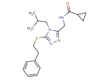 N-({4-isobutyl-5-[(2-phenylethyl)thio]-4H-1,2,4-triazol-3-yl}methyl)cyclopropanecarboxamide