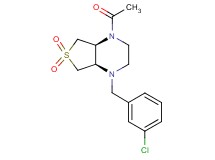 (4aR*,7aS*)-1-acetyl-4-(3-chlorobenzyl)octahydrothieno[3,4-b]pyrazine 6,6-dioxide