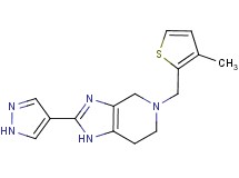 5-[(3-methyl-2-thienyl)methyl]-2-(1H-pyrazol-4-yl)-4,5,6,7-tetrahydro-1H-imidazo[4,5-c]pyridine