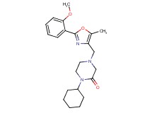 1-cyclohexyl-4-{[2-(2-methoxyphenyl)-5-methyl-1,3-oxazol-4-yl]methyl}-2-piperazinone
