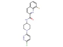 N-[1-(6-chloro-3-pyridazinyl)-4-piperidinyl]-8-fluoro-2-quinolinecarboxamide