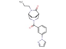 (1S*,5R*)-6-propyl-3-[3-(1H-pyrazol-1-yl)benzoyl]-3,6-diazabicyclo[3.2.2]nonan-7-one